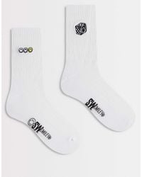 ASOS - 2 Pack Socks With Smile Graphic - Lyst