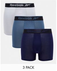 Reebok - Malone 3 Pack Trunks With Shine Waistband - Lyst