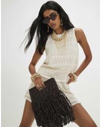 River Island - Crochet Fringe Hem Tank Top - Lyst