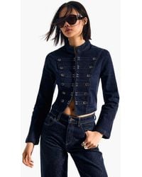 Bershka - Denim Jacket With Front Buttons - Lyst
