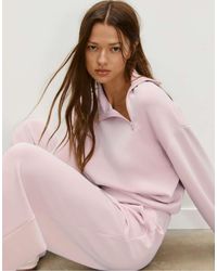 Stradivarius - Felpa Morbida Al Tatto Bubblegum Con Zip Laterale - Lyst