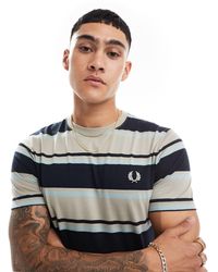 Fred Perry - T-shirt à grosses rayures - et gris - Lyst