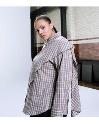 ASOS - Wrap Scarf Detail Oversized Shirt - Lyst