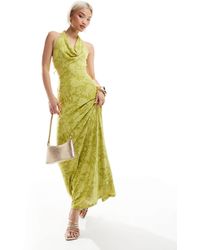 New Look - – neckholder-midikleid aus jacquard - Lyst