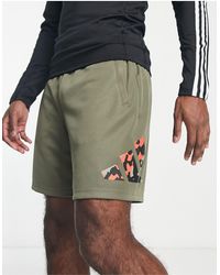 adidas Originals - Adidas - training - pantaloncini kaki mimetici con 7" con 3 strisce - Lyst