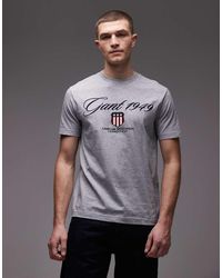 GANT - Chest Logo Script Graphic T-shirt - Lyst