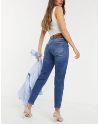 ONLY Denim Veneda Mom Jeans in White | Lyst