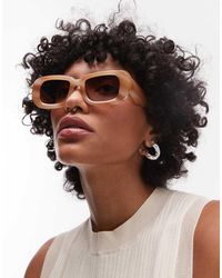 TOPSHOP - Athens Rectangle Sunglasses - Lyst