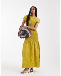 & Other Stories - Ruched Crinkle Maxi Dress - Lyst