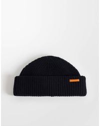 Barbour - Mosely Knitted Logo Fisherman Beanie - Lyst