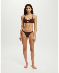 Cotton On - Branded Cotton Knot Front Bralette - Lyst