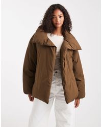 ASOS - – schlichte daunenjacke mit trichterausschnitt - Lyst