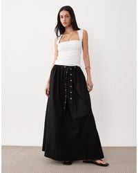 BOSS - Vidol Cotton Poplin Maxi Skirt - Lyst