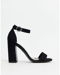 new look bling block heel sandal