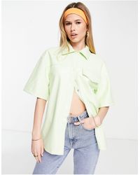 TOPSHOP - Camisa verde - Lyst