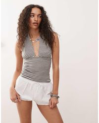 Weekday - Deep Halter Neck Top - Lyst