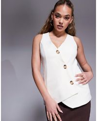 River Island - – asymmetrische weste - Lyst