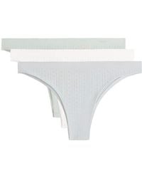 Oysho - 3 Seamless Soft-touch Openwork Brazilian Briefs - Lyst