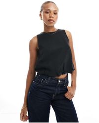 ONLY - Crop Top Met Pofzoom - Lyst