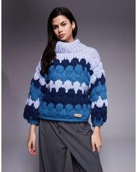 Kiwi & Co - Sweetheart Hand Knitted Chunky Bubble Knit Balloon Sleeve Jumper - Lyst