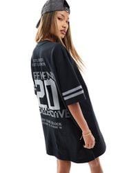 ASOS - Oversized T-shirt Dress With Stacked Back Graphic - Lyst
