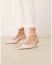 Mango - Classic Ankle Strap Kitten Heels - Lyst