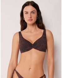Calzedonia - Fuller Bust Balconette Leopard Print Bikini Top - Lyst