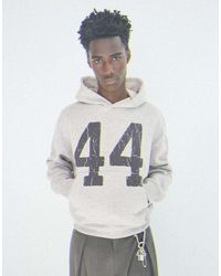 Bershka - Washed Effect Print Hoodie - Lyst