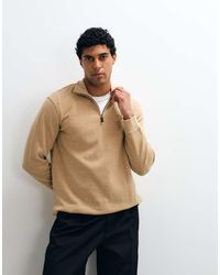 Polo Ralph Lauren - Icon Logo Estate Rib Quarter Zip Jumper - Lyst