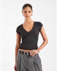 ASOS - Sculpting V-neck Short Sleeve Top - Lyst