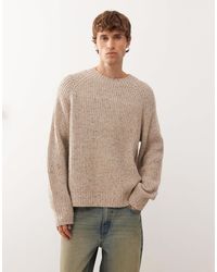 Weekday - Pull oversize en laine mélangée - beige moucheté - Lyst