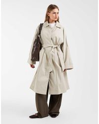 & Other Stories - Cotton Maxi Car Coat With Belt - Lyst