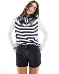 Hollister - Ruimvallende Denim Short Met Hoge Taille - Lyst