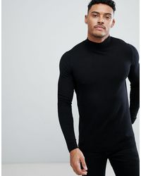 muscle fit turtleneck shirt