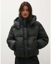 Bershka - Oversize Hooded Puffer Jacket - Lyst