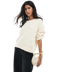 Cotton On - Crew Neck Cable Knit Sweater - Lyst