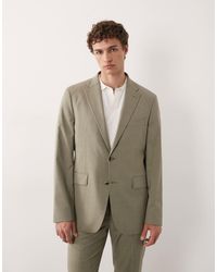 Mango - Paris - blazer ultra-ajusté d'ensemble - champignon - Lyst
