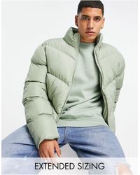 ASOS Plus Reflective Puffer Jacket in Metallic for Men