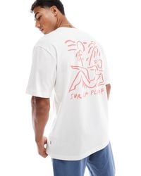 Only & Sons - Oversized Fit T-Shirt With Sur La Plage Back Print - Lyst