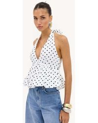 Loavies - Pearl And Paradise Balloon Halter Top With Polka Dots - Lyst