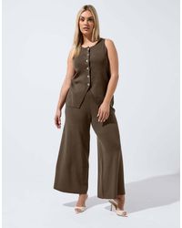 Yours Clothing - Knitted Wide Leg Trousers - Lyst