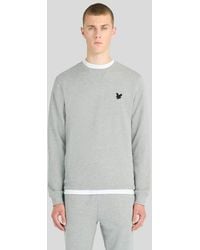 Lyle & Scott - Mid Layers Textured Eagle Crew Neck Sweatshirt - Lyst