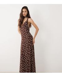Vero Moda - Cami Maxi Dress With Scarf Neck Detail - Lyst