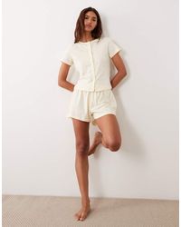 ASOS - Mix & Match Short Sleeve Button Through Cardigan Pyjama Top - Lyst