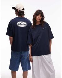 Timberland - Oversized T-Shirt Met Ovale Logoprint Op De Achterkant - Lyst
