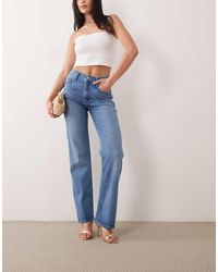 GOOD AMERICAN - True High Waist Straight Leg Jean - Lyst