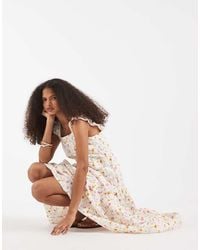 Vero Moda - Ruffle Trim Tiered Maxi Dress - Lyst