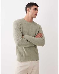 Mango - Waffle Knit Jumper - Lyst