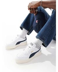 PUMA - Zapatillas De Deporte Blancas Y Azul Marino Ca Pro Classic De - Lyst
