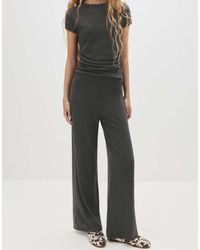 Pull&Bear - Knit Wide-leg Trousers - Lyst
